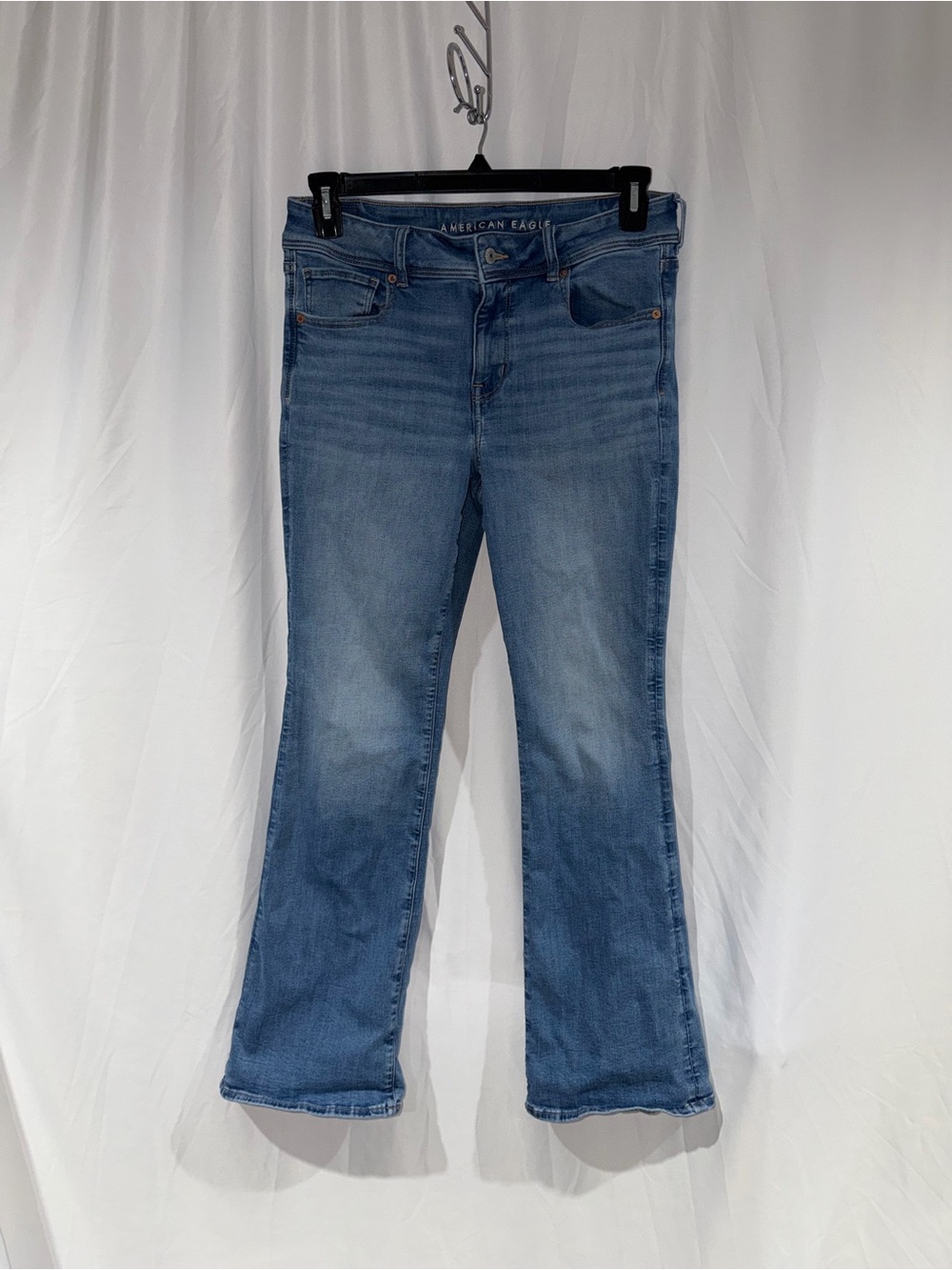 American Eagle Jeans Kick Boot Light Blue Bootcut High Rise Denim Pants 12